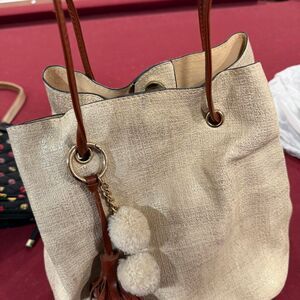 Unbranded Women's Cream and Tan Bag